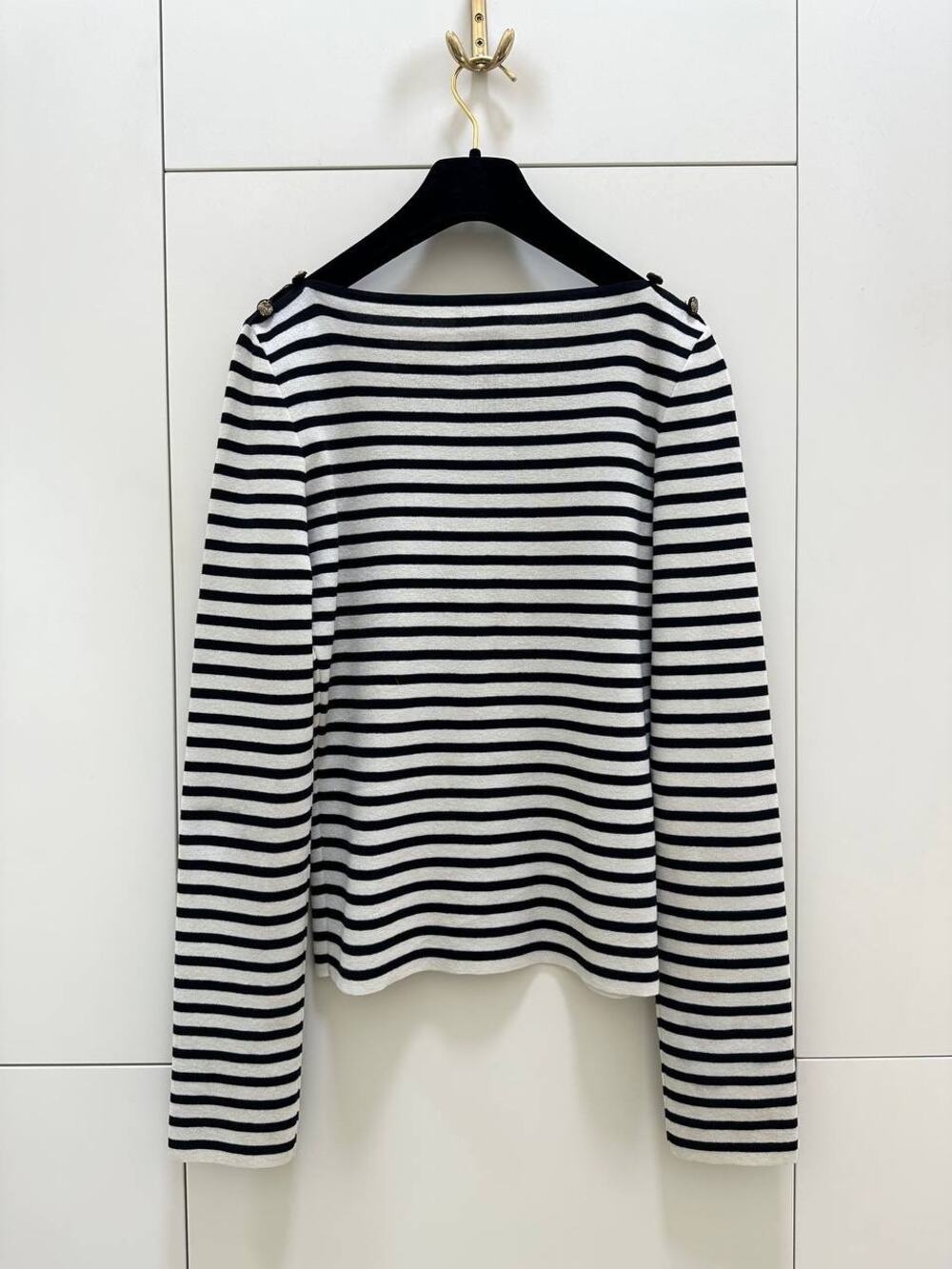 CHANEL Vintage Striped Knit Top - FR 38